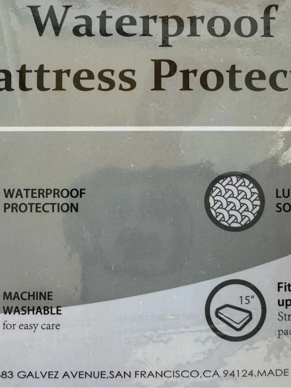 Waterproof Twin Mattress Protector - White
